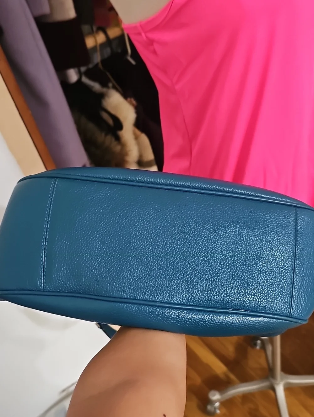 Coach Turquoise Leather Harley Bag